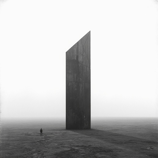 Geometric monolith on a flat horizon